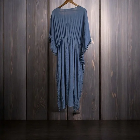 Michael Stars Blue Farrah Cafton Women's Cover-Up - Picture 3 of 5